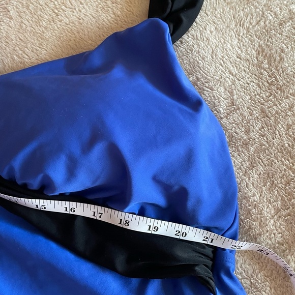 Women’s Lane Bryant Tankini Blue Halter Bathing Suit Swim Top Plus 26W - Picture 6 of 6